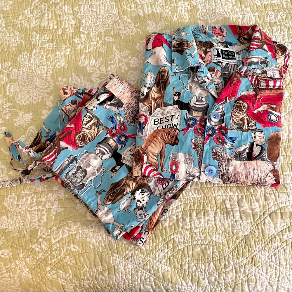 Cats Pajamas! 100% cotton dog print PJs